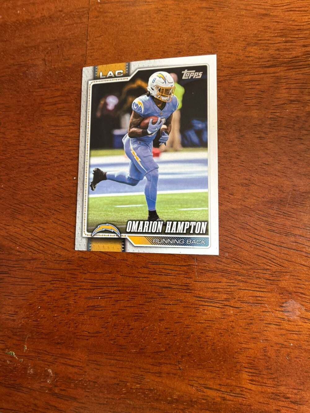 Omarion Hampton Topps Football Card Running Back LA Chargers